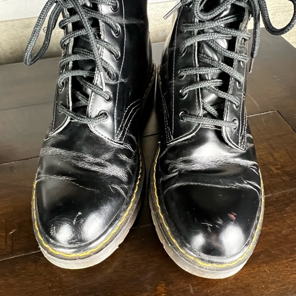 DOX™"Prescription for Comfort" Woman's Black Leather Combat Style Boot Size US 9 - Picture 3 of 8